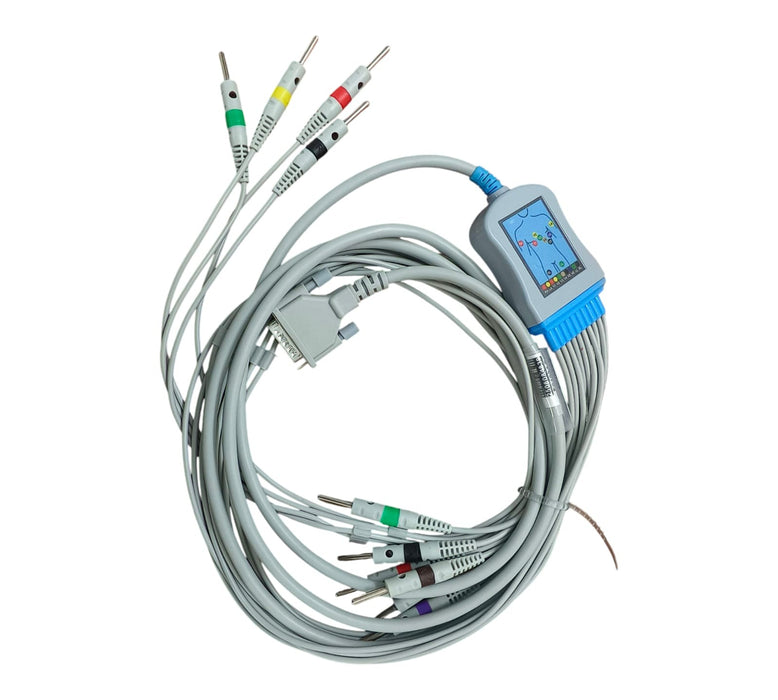 10 Lead ECG Cable for Clarity Medical ECG Machines (ECG 100, True Beat 100, True Beat 200)