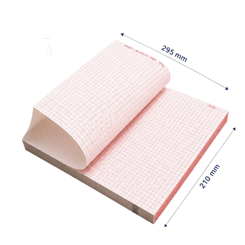210mm x 295mm A4 ECG Paper Z Fold Premium Thermal Recording Paper for 12 Channel ECG Machines
