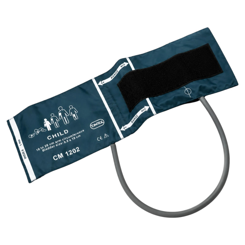 Hospital-Grade Single Tube BP Cuff for Patient Monitors - Reusable NIBP Cuff (Neonate to Large Adult, 6-52 cm)