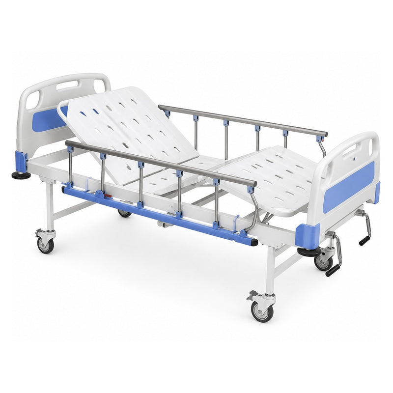 three fold manual hospital Fowler bed with plastic construction