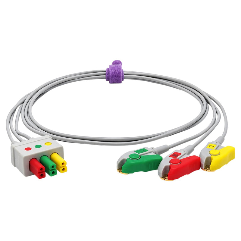 ECG 3 leadwire cable for compatible Siemens patient monitors with TPU cable material