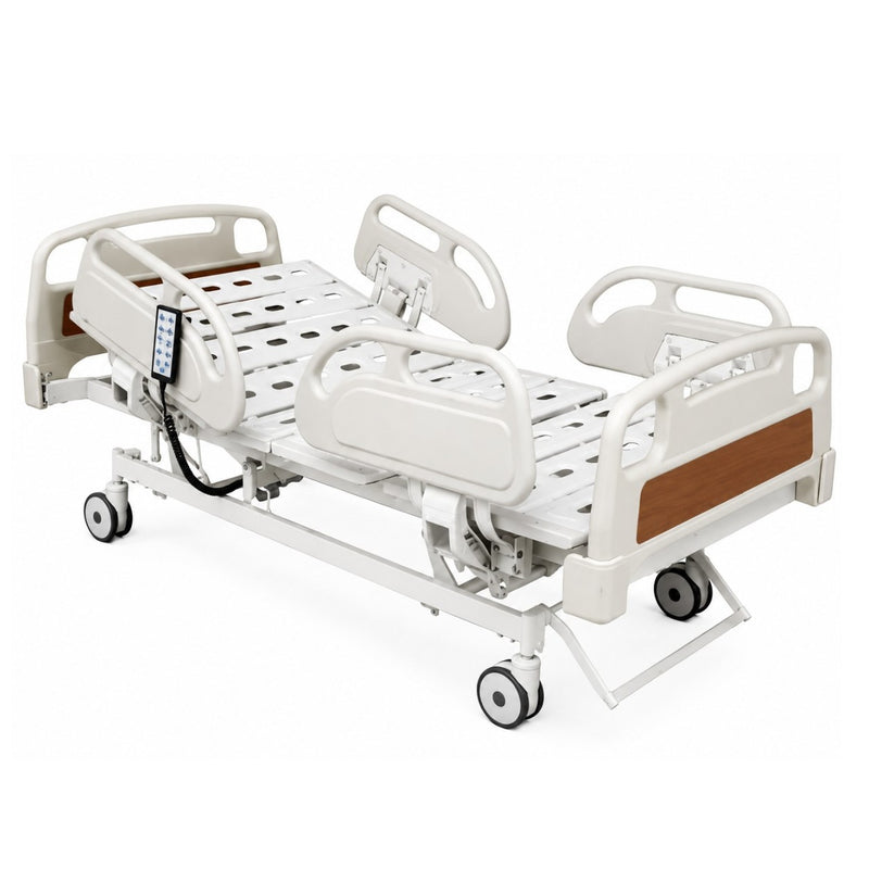 5 function electric hospital ICU bed with metal construction
