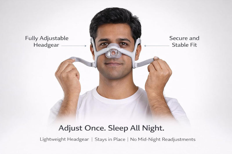 ResMed Homecare AirFit Nasal CPAP Mask, Large, Universal Fit, Infinity Seal Cushion, Magnetic Clips