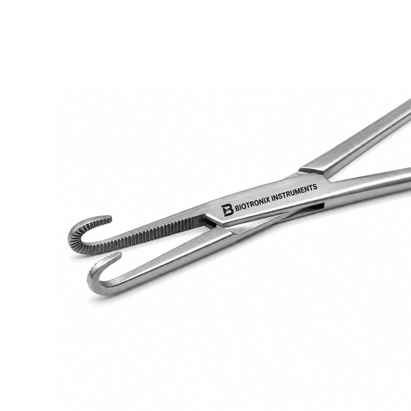 stainless steel Negus artery forceps with extra curved jaws