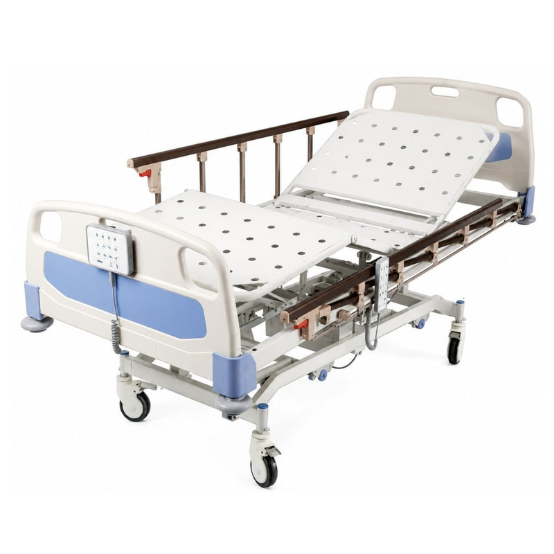 Adjustable electric ICU hospital bed with stainless steel construction