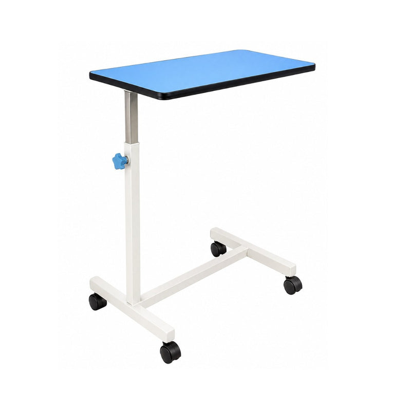 adjustable over bed table with ABS top for hospital patients