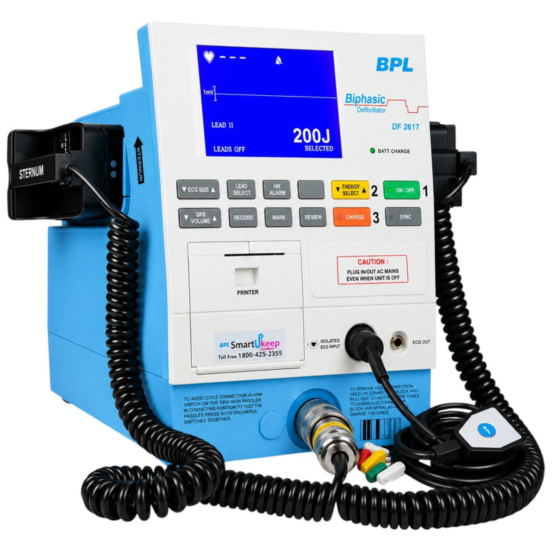 BPL DF2617R biphasic defibrillator with thermal recorder