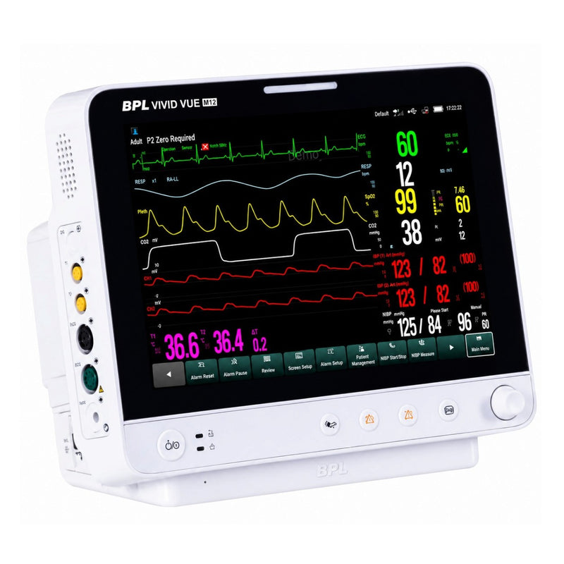BPL Vivid Vue M12 hospital patient monitor with 12.1 inch display