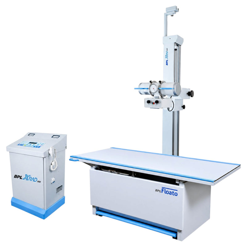BPL X-RAD 300 fixed X-ray system compatible with Plano, Multio, and Floato table options
