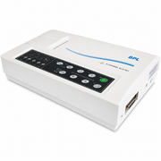 BPL Cardiart 6108T Single Channel ECG Machine with 12-lead ECG recording, LCD display, built-in thermal printer, and rechargeable battery for hospitals and clinics