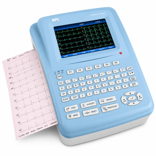 BPL Cardiart 9108D 12 Channel ECG Machine with 7-inch colour LCD display and simultaneous 12-lead ECG recording