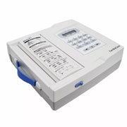 Bionet Cardiocare-2000 ECG machine displaying 12-channel ECG waveforms on LCD screen
