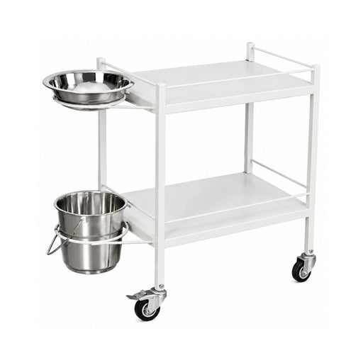 Biotronix Instruments two shelf hospital dressing trolley