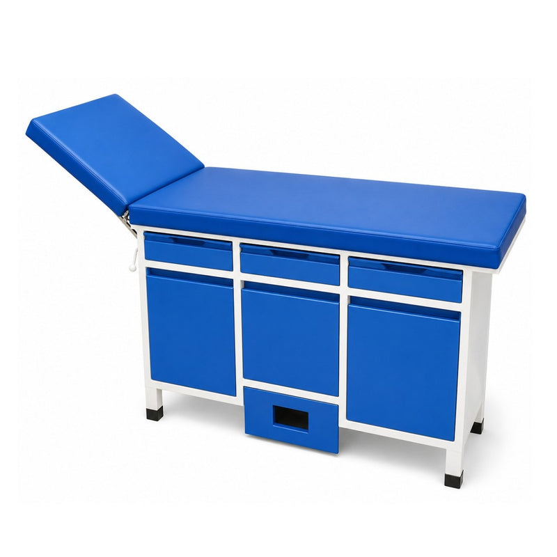Biotronix Instruments examination couch with drawer cabinet and footstep