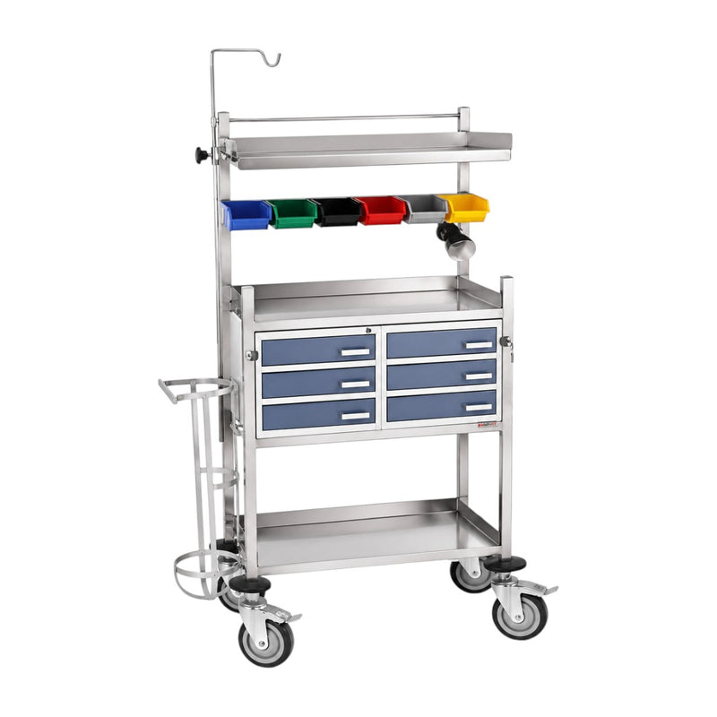 Biotronix Instruments crash cart for hospital emergency use