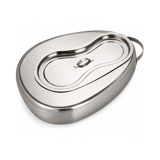 Biotronix Instruments stainless steel female bed pan with lid