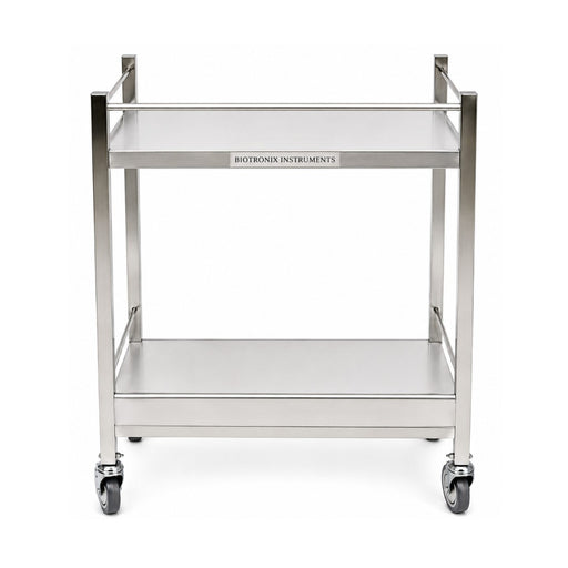 Biotronix Instruments stainless steel four tier medical trolley