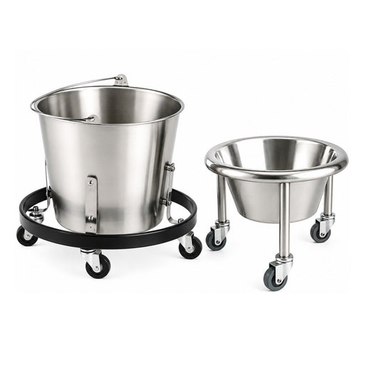 Biotronix Instruments stainless steel kick bucket with leak bowl