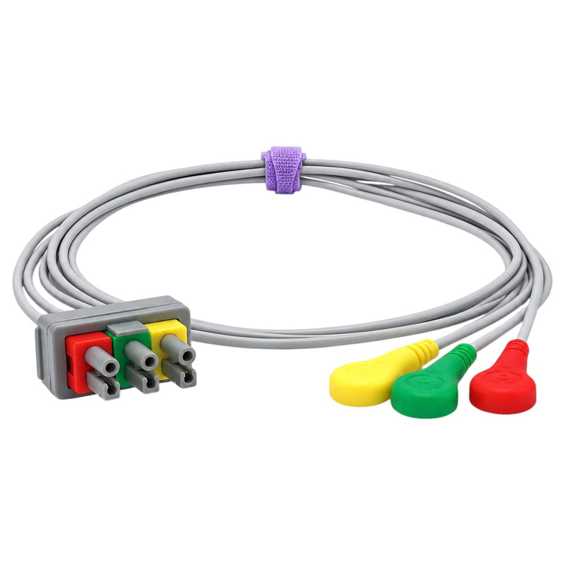 3-lead ECG leadwire for adult patients made from TPU thermoplastic polyurethane