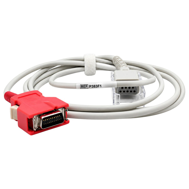 White TPU cable for compatible SpO₂ monitoring equipment
