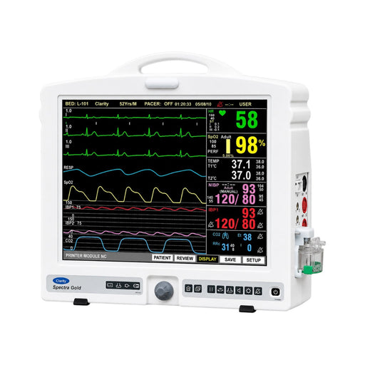 Order Clarity Spectra Gold multiparameter patient monitor online for hospitals, ICUs, emergency departments and operation theatres.