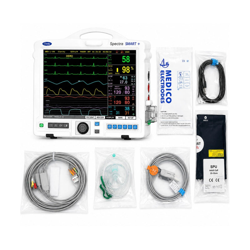 Clarity Spectra Smart+ vital signs monitor with optional IBP and EtCO₂ monitoring