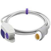 Direct-connect 12-pin SpO₂ sensor listed for Comen C50 and Star8000 monitors