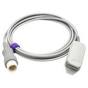 12-pin distal connector and gray TPU cable of Comen-compatible SpO₂ sensor