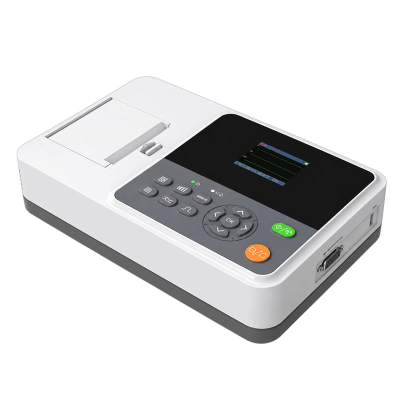 Contec E3M portable 3 channel ECG machine with rechargeable battery