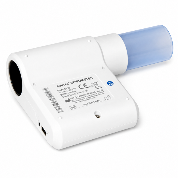 CONTEC SP10 Pulmonary Function Lung Volume Check Spirometer with USB connectivity, PC software, color LCD display and rechargeable battery Health Yantra Store