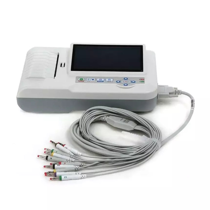 Contec 600G 6 Channel ECG Machine with 7-inch TFT touchscreen
