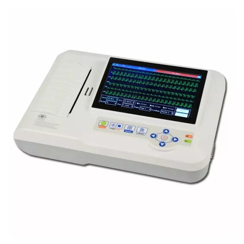 Contec 600G 6 Channel ECG Machine with 7-inch TFT touchscreen