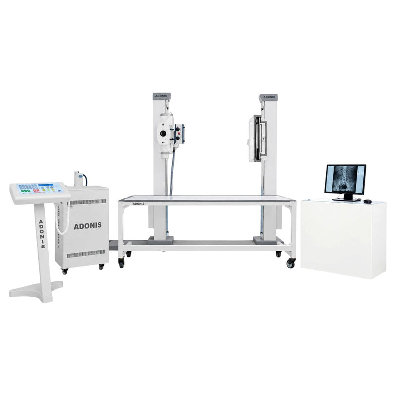 Digital radiography X-ray machine with wireless 14×17-inch flat panel detector