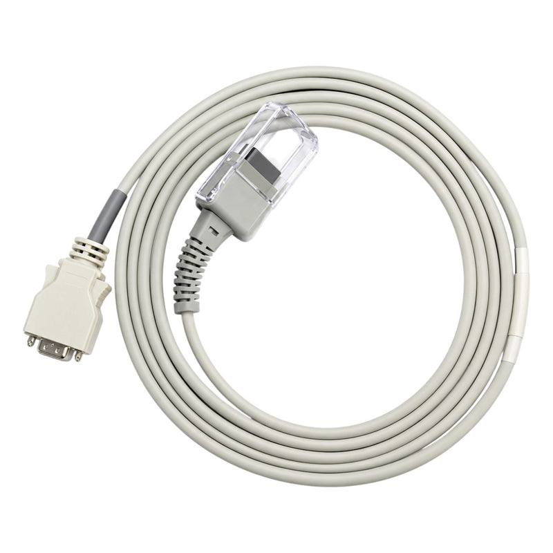 2.5-metre white TPU SpO₂ cable for compatible Dolphin monitoring equipment 