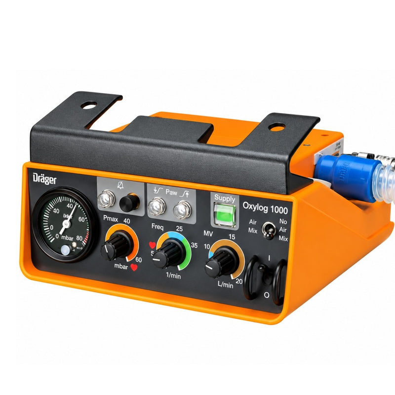 Refurbished Dräger Oxylog 1000 pneumatic emergency transport ventilator