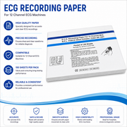 ECG Paper 210 × 140 mm Thermal Z-Fold for BPL, Schiller & Nihon Kohden