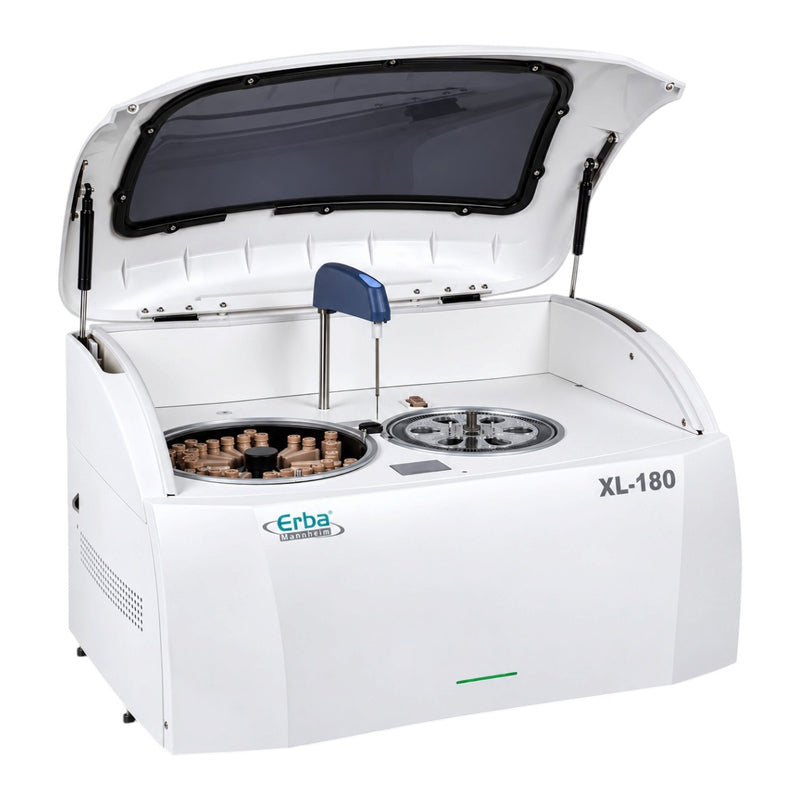 Erba EM Destiny 180 clinical chemistry analyzer with throughput of up to 180 photometric tests per hour