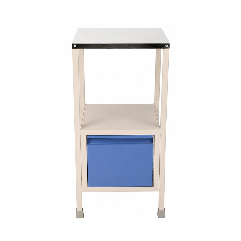 hospital bedside locker with storage cabinet and drawer