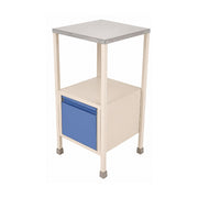 hospital bedside table with drawer and storage cabinet