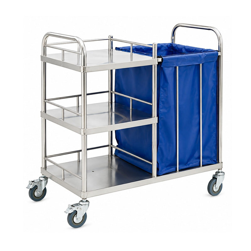 Biotronix Instruments stainless steel hospital linen trolley