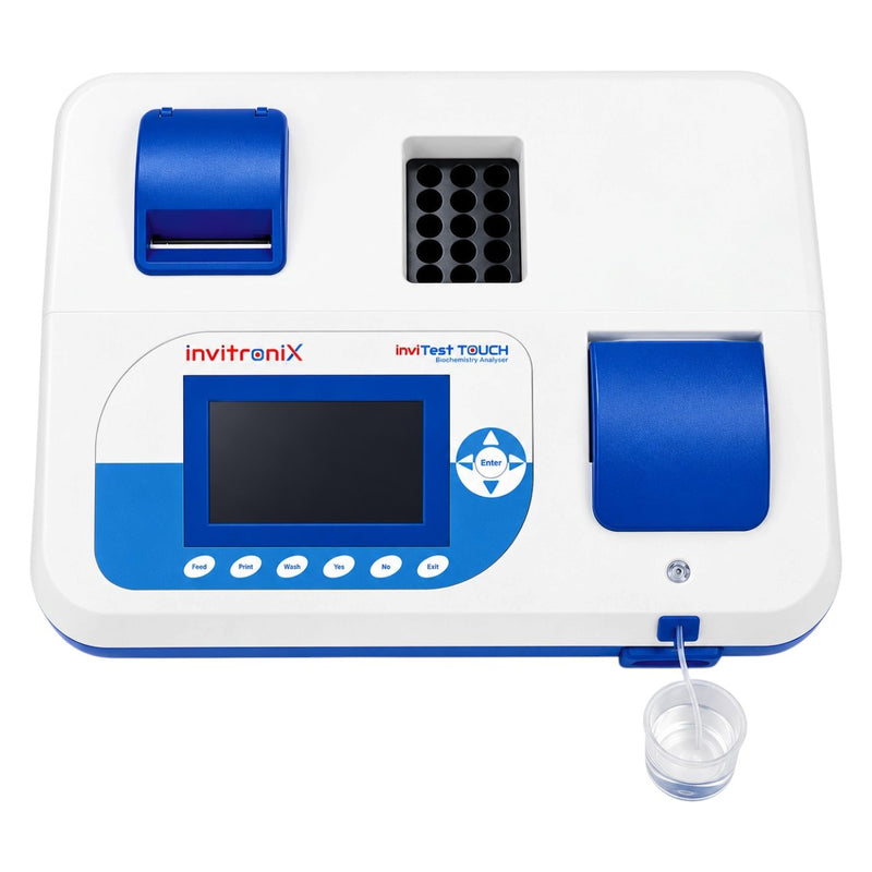  Invitronix InviTest Touch clinical chemistry analyzer featuring a 5-inch color graphic LCD with touch panel.