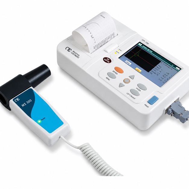 Maestros Electronics MS 300 USB Digital Spirometer for Pulmonary Function Testing with ATS Interpretation and Windows Software