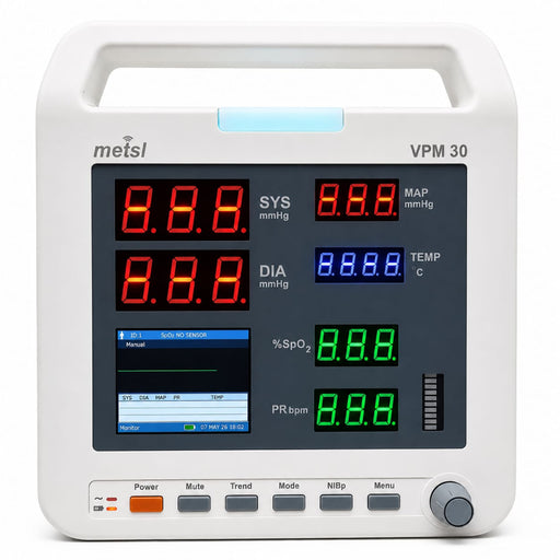 Maestros VPM-30 3-Parameter Patient Monitor with ECG, SpO₂ and NIBP monitoring