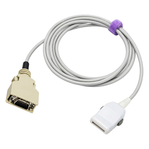 2.2-meter white SpO₂ extension cable listed for Masimo LNOP compatibility