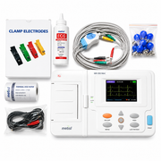 Maestros MR 300 Mini 3 Channel ECG Machine with 12-lead acquisition, colour TFT display and thermal printer available at Health Yantra Store