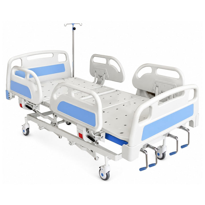 5 function mechanical ICU bed with ABS head and foot bows