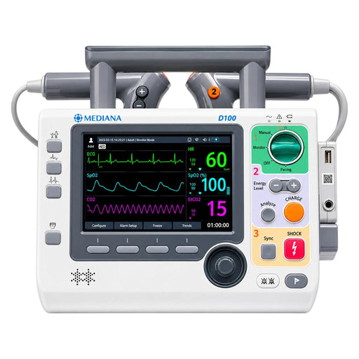 Mediana D100 AED external pacing and patient monitoring system