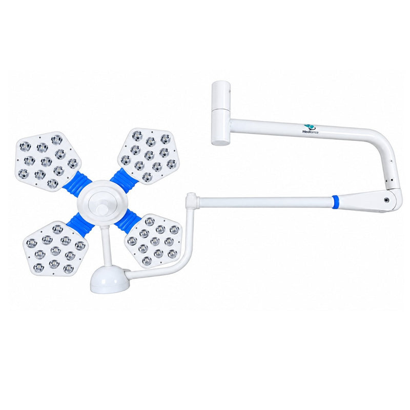 Buy Medinain Ossio 4 OT Light with 135,000 Lux LED illumination, CRI 93 Ra, digital touch intensity control and dual memory function.