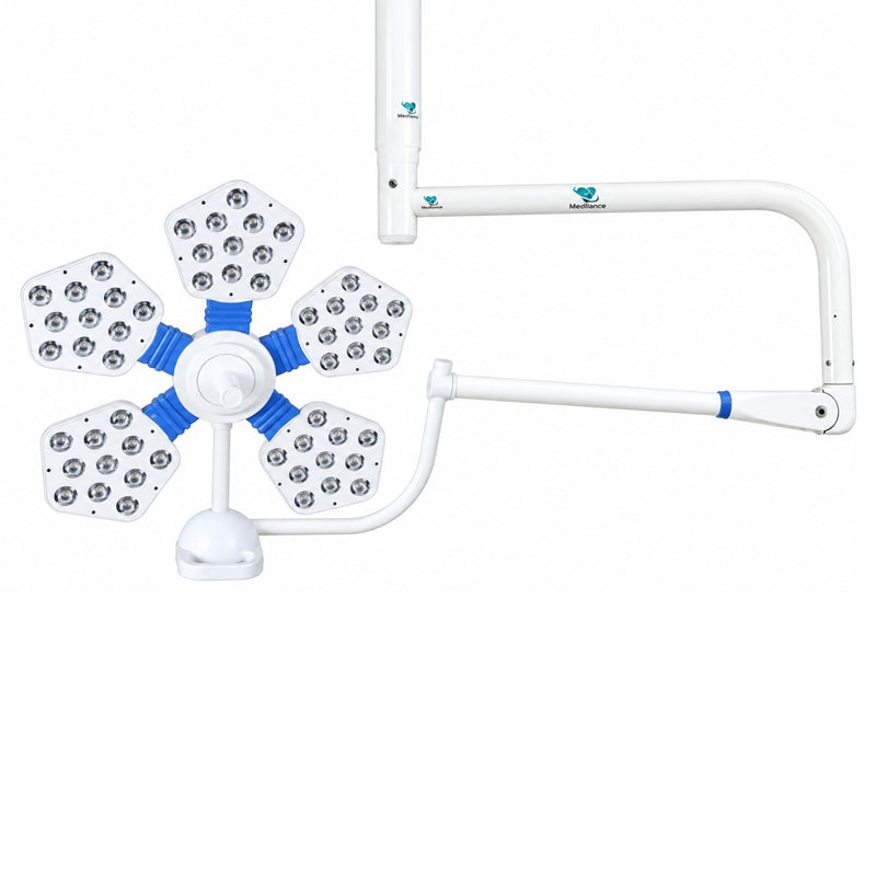 Medinain Ossio 5 Medical OT Light in India with powerful LED illumination, high CRI and convenient digital touch controls.