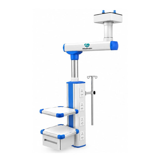 Medinain Single Arm Medical Pendant with Syringe and Infusion Pump Racks